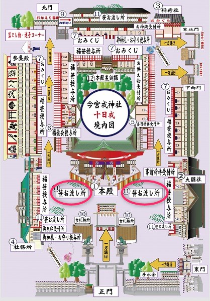 今宮戎神社の境内地図