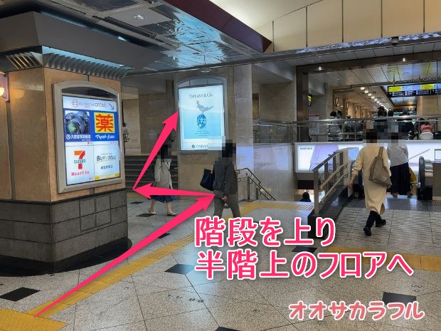 JR大阪駅から水の時計への行き方