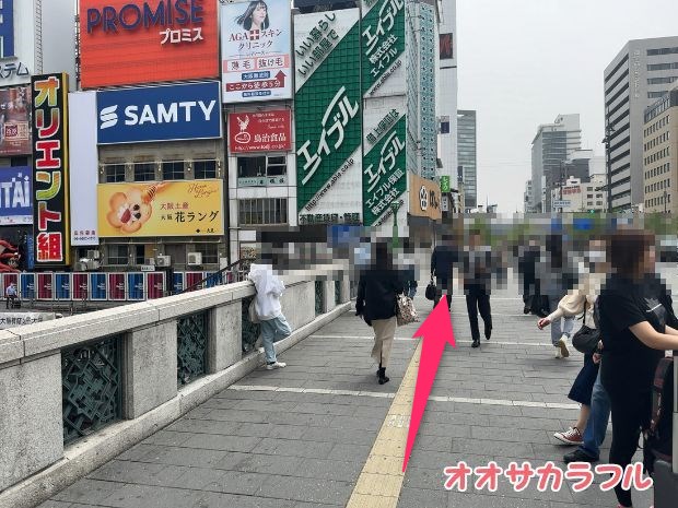 御堂筋線・心斎橋駅からグリコ看板への道順